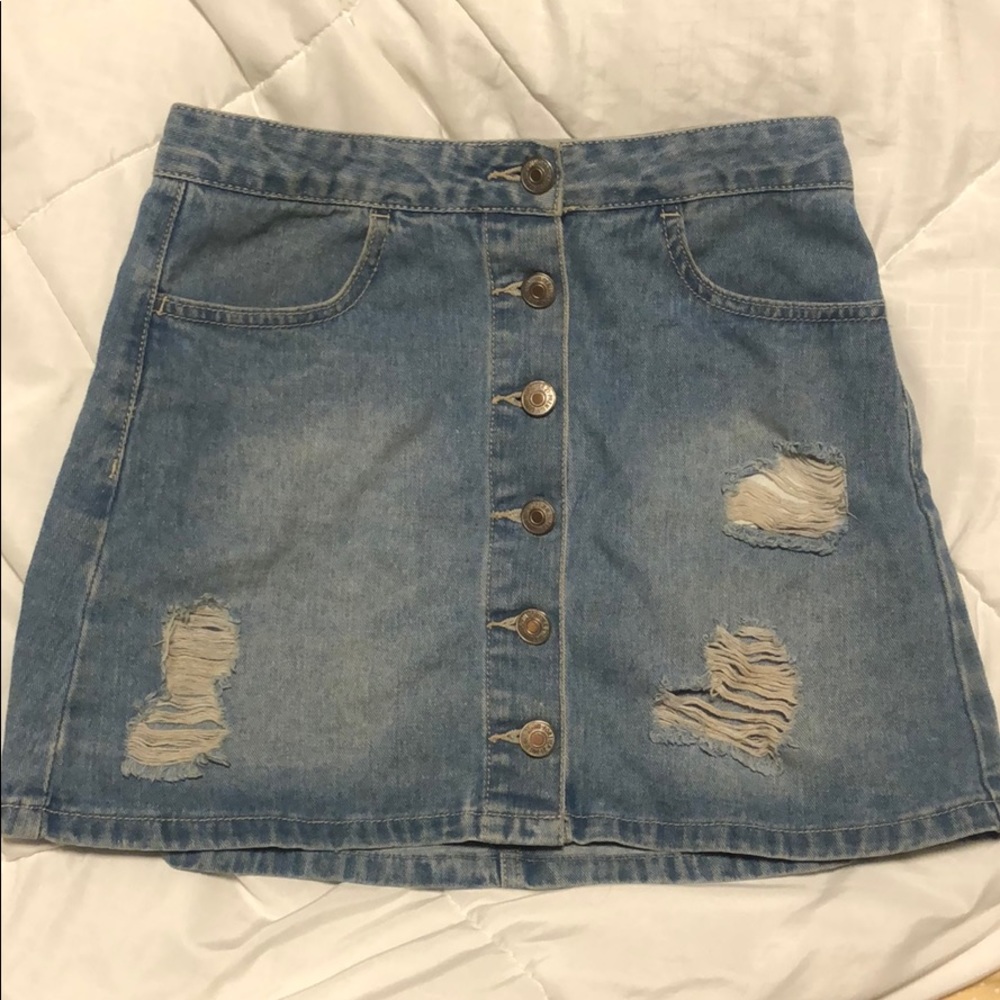 FOREVER 21 mini jean skirt